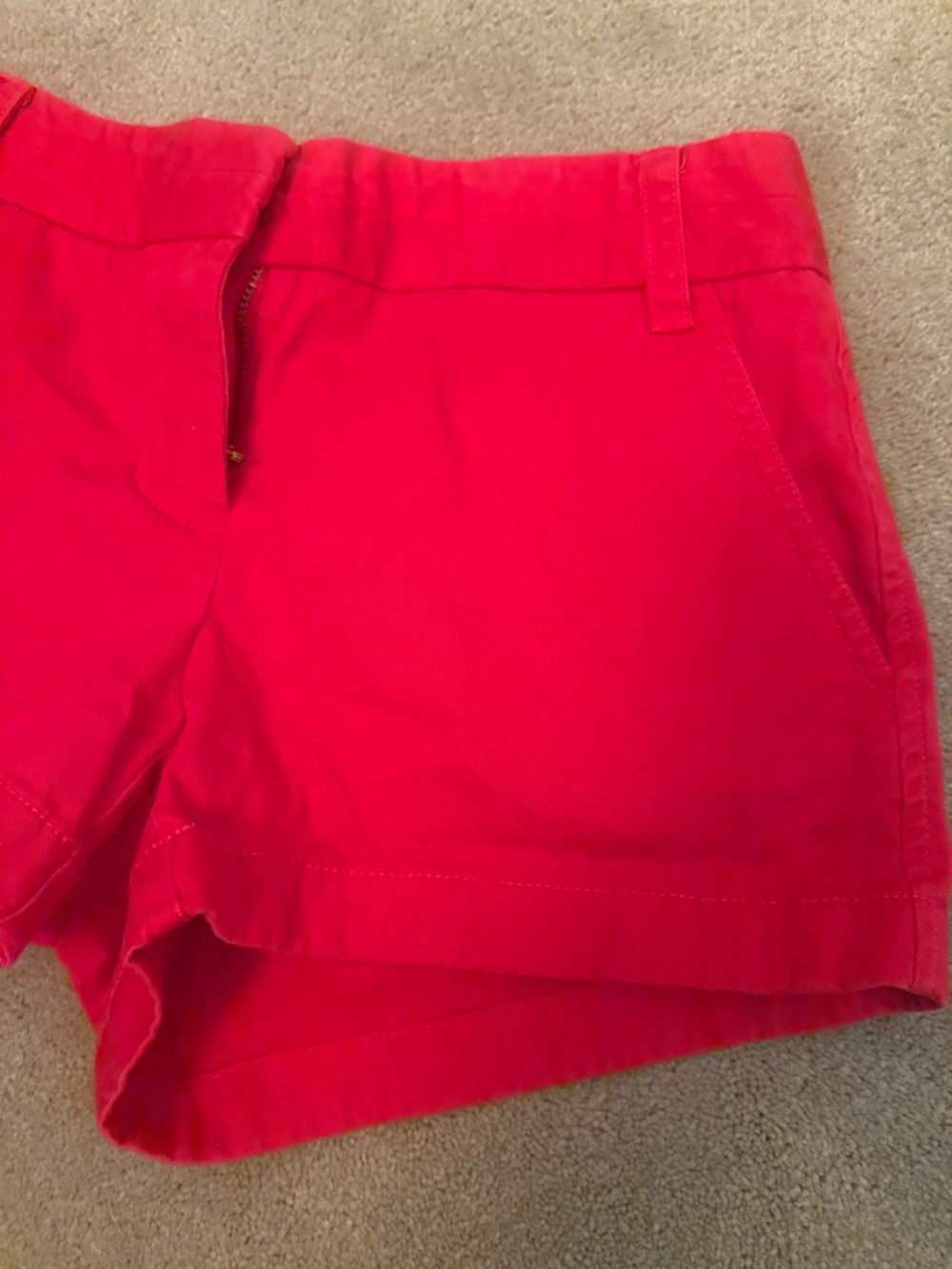 J. Crew Red Cotton Mid-Rise Bermuda Shorts - Picture 6 of 8